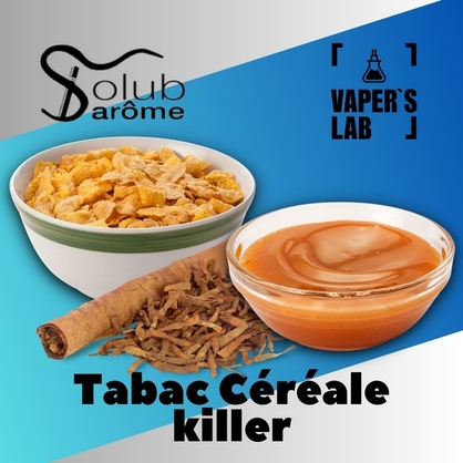 Фото, Видео, Аромки для вейпа Solub Arome "Tabac Céréale killer" (Табак с хлопьями и карамелью) 