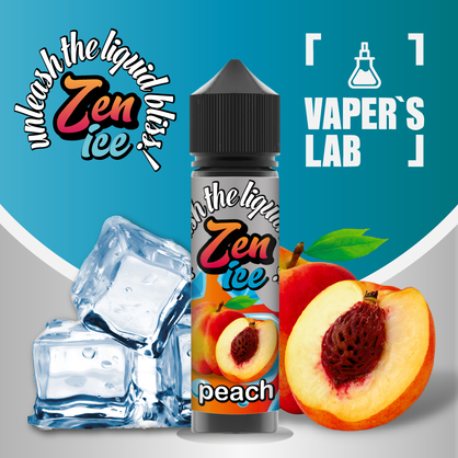 Фото жижи для вейпа zen ice peach