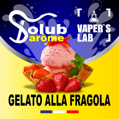 Фото, Відеоогляди на Ароматизатор для вейпа Solub Arome "Gelato alla fragola" (Полуничне морозиво) 