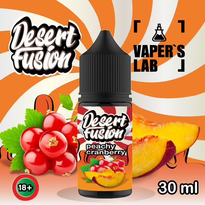 Фото жидкость для под систем dessert fusion salt peachy cranberry 30 ml