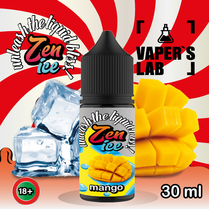 Фото жидкость для пода zen salt ice mango 30ml