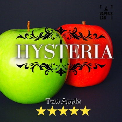 Фото заправка на вейп hysteria two apples 30 ml