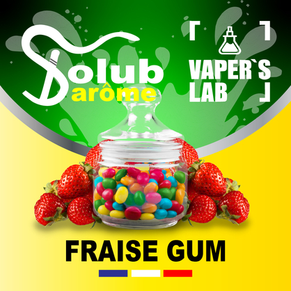 Фото, Відеоогляди на Ароматизатор для жижи Solub Arome "Fraise Gum" (Полунична жуйка) 