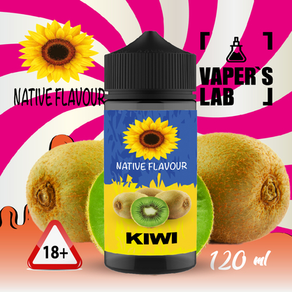 Фото заправка до електронної сигарети native flavour kiwi 120 ml