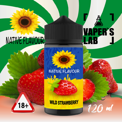 Фото заправка для вейпа дешево native flavour wild strawberry 120 ml