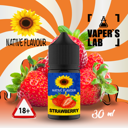 Фото сольова жижа top native flavour salt strawberry 30 ml