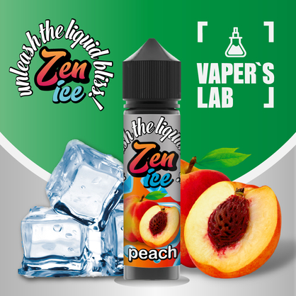 Фото жижи для вейпа zen ice peach