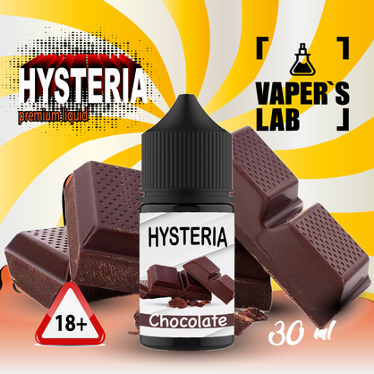 Фото, Видеообзор на жижку Salt Hysteria Salt Chocolate 30 ml