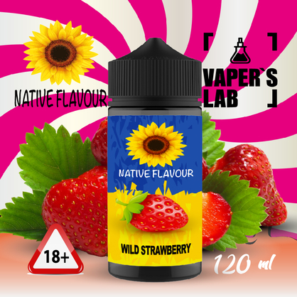 Фото заправка для вейпа дешево native flavour wild strawberry 120 ml