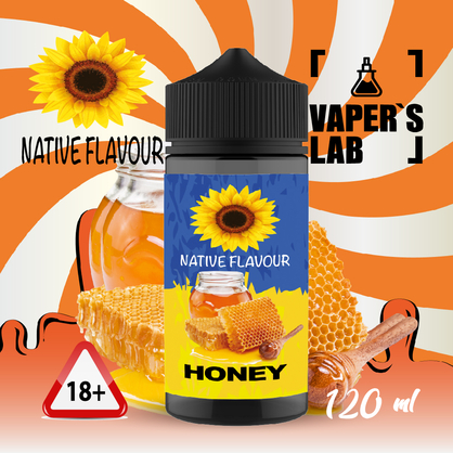 Фото рідина для електронних сигарет із нікотином native flavour honey 120ml