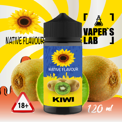 Фото заправка до електронної сигарети native flavour kiwi 120 ml