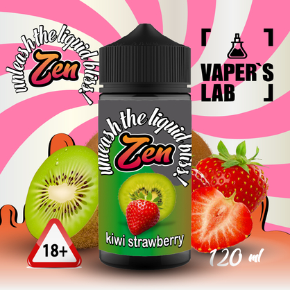 Фото жижи для вейпа zen kiwi strawberry