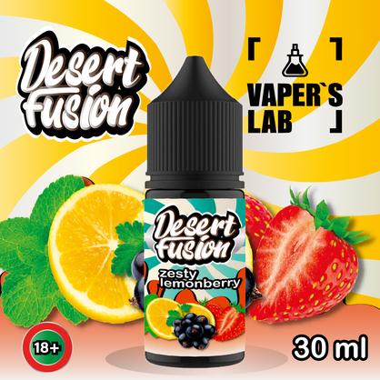 Фото жидкость для под систем dessert fusion salt zesty lemonberry 30 ml