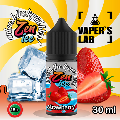 Фото сольова жижа top zen salt ice strawberry 30ml