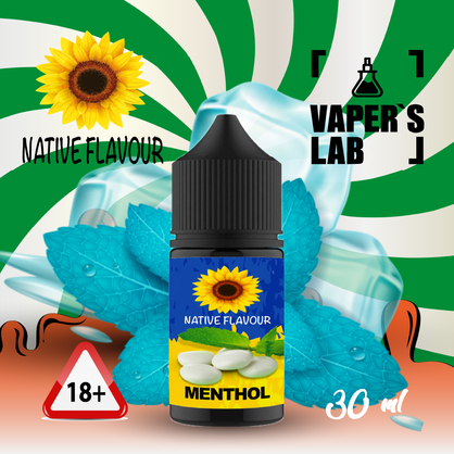 Фото солевая жидкость native flavour menthol 30 ml