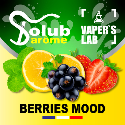 Фото, Відеоогляди на Ароматизатор для вейпа Solub Arome "Berries Mood" (Лимон смородина полуниця та м'ята) 