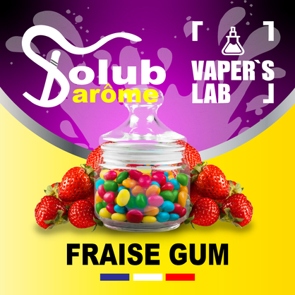 Фото, Відеоогляди на Ароматизатор для жижи Solub Arome "Fraise Gum" (Полунична жуйка) 