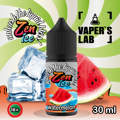 Фото солевая жидкость zen salt ice watermelon 30ml