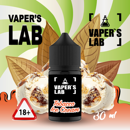 Фото, Видеообзор на жижку Salt Vaper's LAB Salt Tobacco ice cream 30 ml