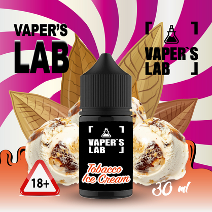 Фото, Видеообзор на жижку Salt Vaper's LAB Salt Tobacco ice cream 30 ml