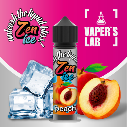 Фото жижи для вейпа zen ice peach