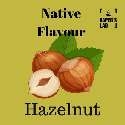 Фото купити заправку для вейпа без нікотину native flavour hazelnut 120 ml