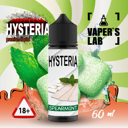 Фото жижа для вейпа без нікотину купити hysteria spearmint 30 ml