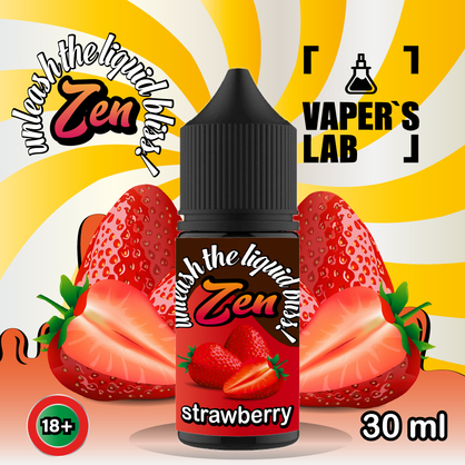 Фото сольова жижа top zen salt strawberry 30ml