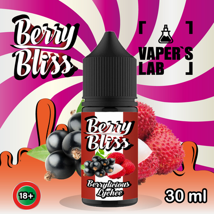 Фото сольова жижа top berry bliss berrylicious lychee 30 мл