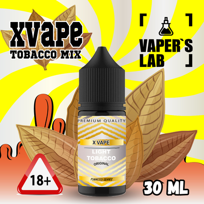 Фото, Видеообзор на жижку Salt XVape Salt Light Tobacco 30 ml