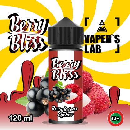 Фото жидкость для вейпа berry bliss berrylicious lychee (микс ягод с личи)