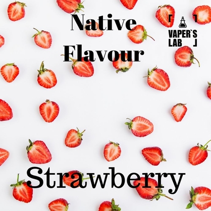 Фото жижа для вейпа без нікотину native flavour strawberry 120 ml