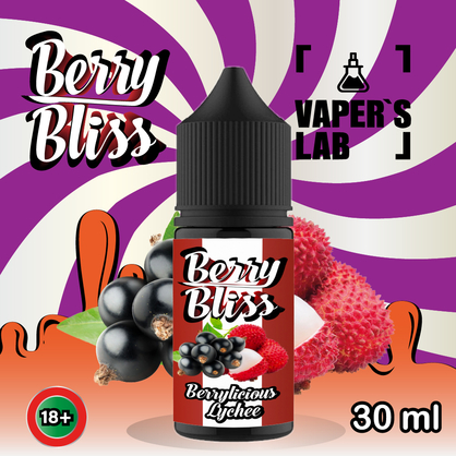 Фото сольова жижа top berry bliss berrylicious lychee 30 мл