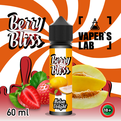 Фото жижки для вейпа berry bliss melon delight 60 мл (дыня с клубникой)