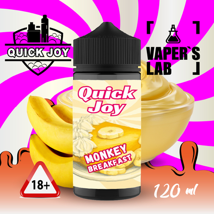 Фото, Видео на заправки для вейпа Quick Joy Monkey breakfast 120ml