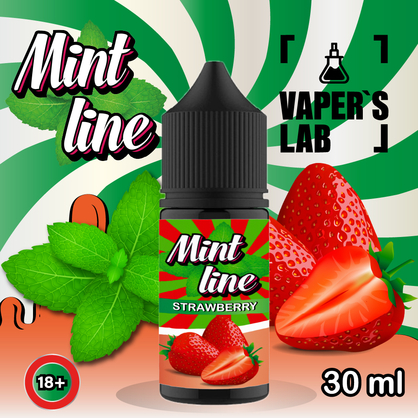 Фото сольова жижа top mint strawberry 30ml