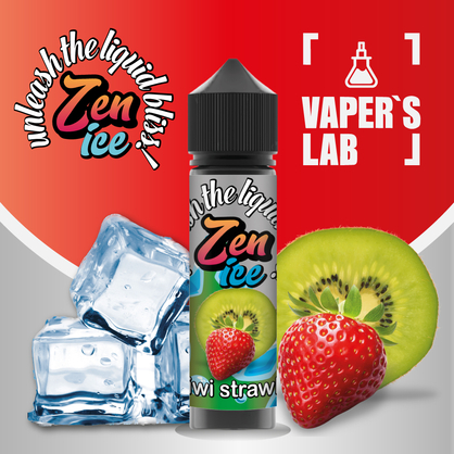 Фото жижі для вейпа zen ice kiwi strawberry