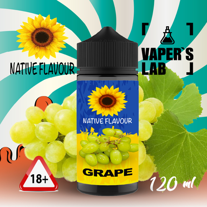 Фото заправка для вейпа native flavour grape 120 ml