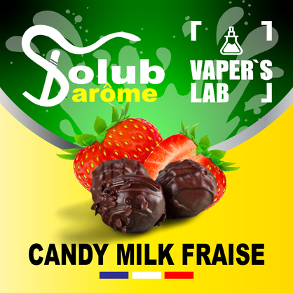 Фото, Видео, Натуральные ароматизаторы для вейпов Solub Arome "Candy milk fraise" (Молочная конфета с клубникой) 