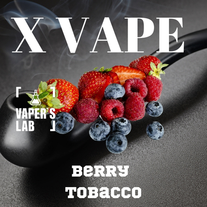 Фото рідина для електронних сигарет із нікотином xvape berry tobacco 120 мл