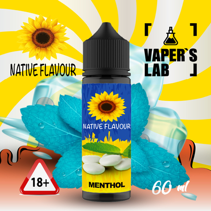 Фото жижа для вейпа купити дешево native flavour menthol 60 ml