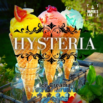 Фото безнікотинова рідина hysteria ice cream 30 ml