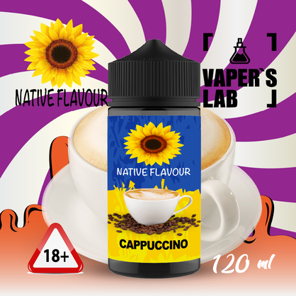 Фото заправка на вейп native flavour cappuccino 120 ml