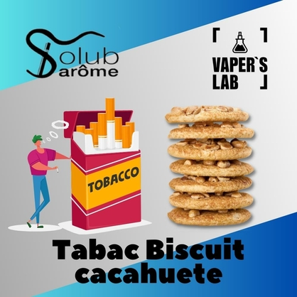 Фото, Відеоогляди на Ароматизатор для вейпа Solub Arome "Tabac Biscuit cacahuete" (Тютюн та арахісове печиво) 