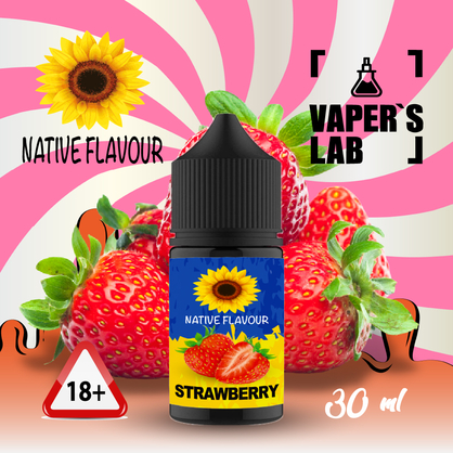 Фото сольова жижа top native flavour salt strawberry 30 ml