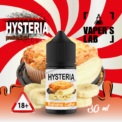 Фото купити жижу для пода hysteria banana cake 30 ml