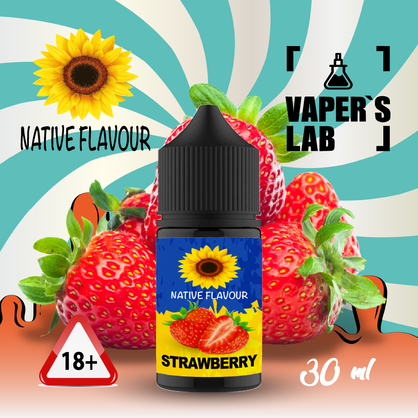 Фото сольова жижа top native flavour salt strawberry 30 ml