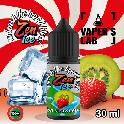 Фото жидкость для под систем zen salt ice kiwi strawberry 30ml