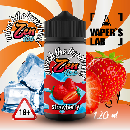 Фото жижі для вейпа zen ice strawberry