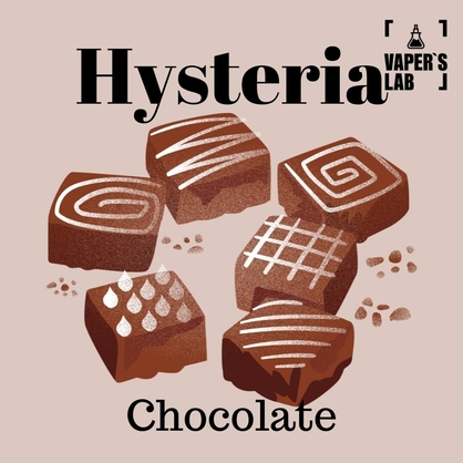 Фото жижа для вейпа без никотина hysteria chocolate 100 ml